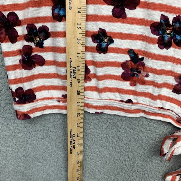 Floral Striped Women's Blouse - Picture 7 of 15